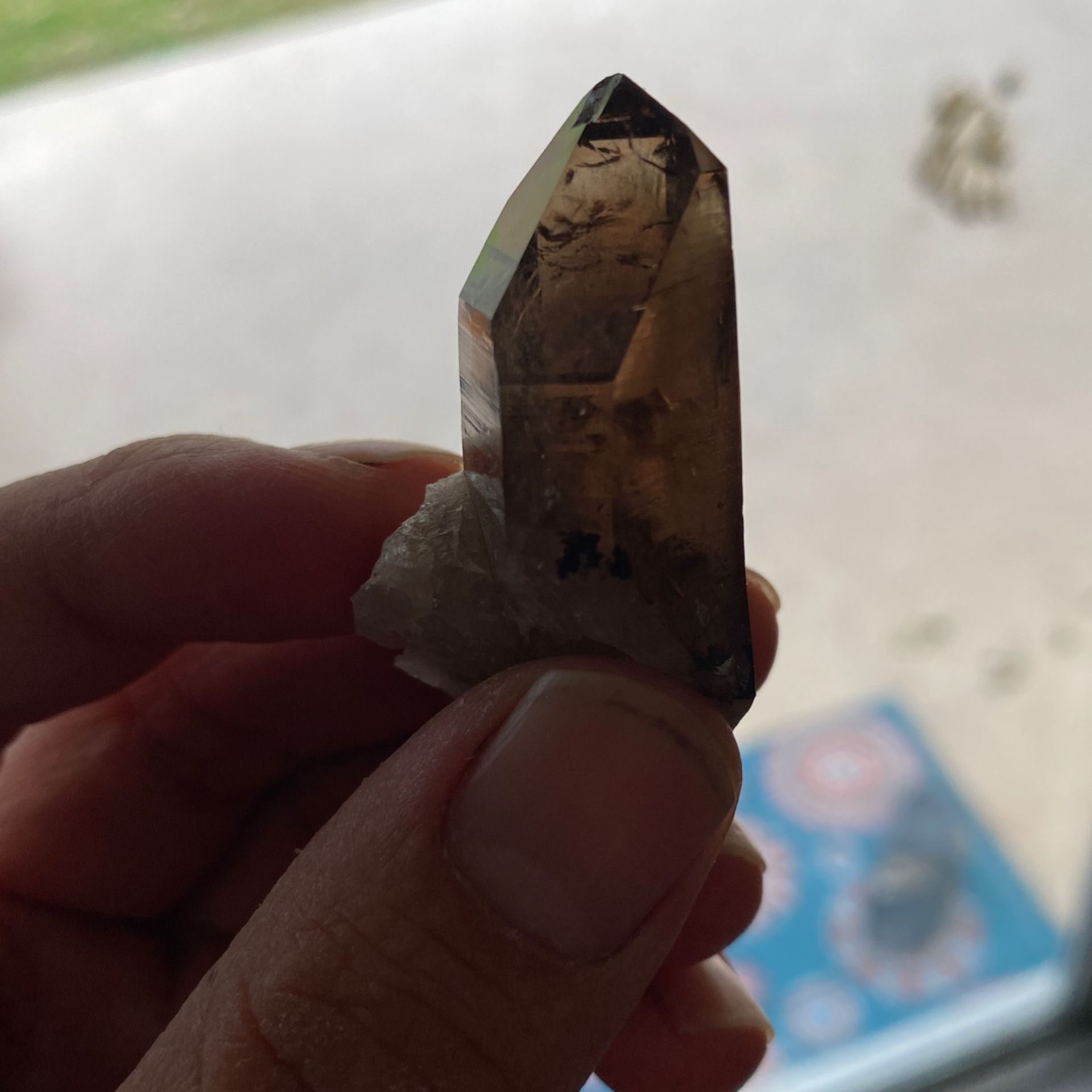 Gem Smokey Quartz Crystal With Phantoms For Meditation Or Protection