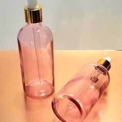 Pink Glass Dropper Bottle; 150 ML Essential Oil Reusable  Bottles, Clear Pink  Cosmetic  DIY Glass Dropper Bottle 