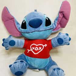9” Disney Stitch XOX Red Tee Valentine’s Day Plush Lilo and Stitch
