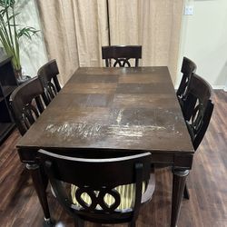 Dining Table And 6 Chairs - $40