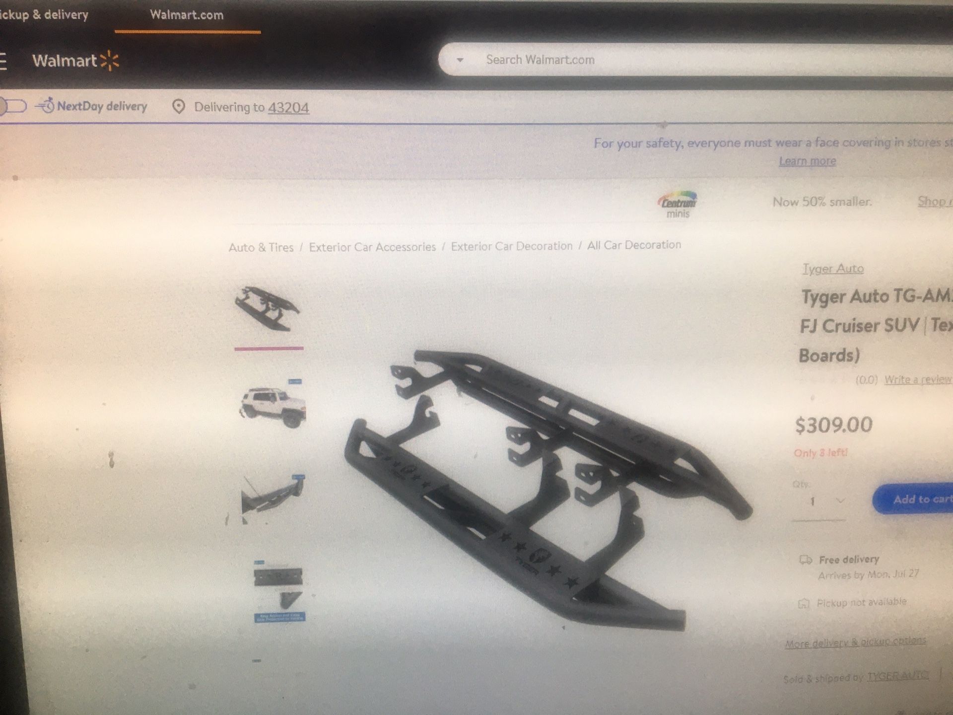 Brand New Tyger TG AM20068 steps for 2007-14 Toyota FJ Cruiser