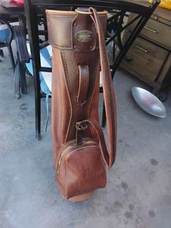 Vintage Leather Golf Bag