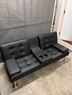 All black futon