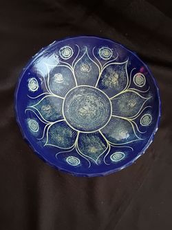 Blue ceramic bowl