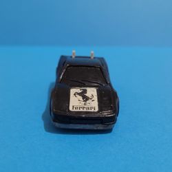 1986 Hot Wheels Power Command Racer Black Ferrari 308 Pullback Rubber Tires 1/64.