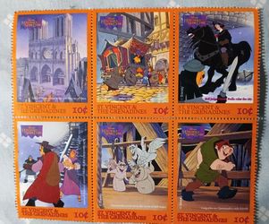 6 Hunchback of Notre Dame stamps
