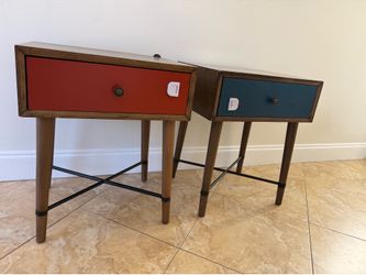 Mid-Century Modern Nightstands – Set of 2