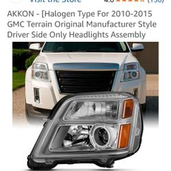OEM Left Driver Side Headlight Head Lamp for 2010-2015 GMC Terrain