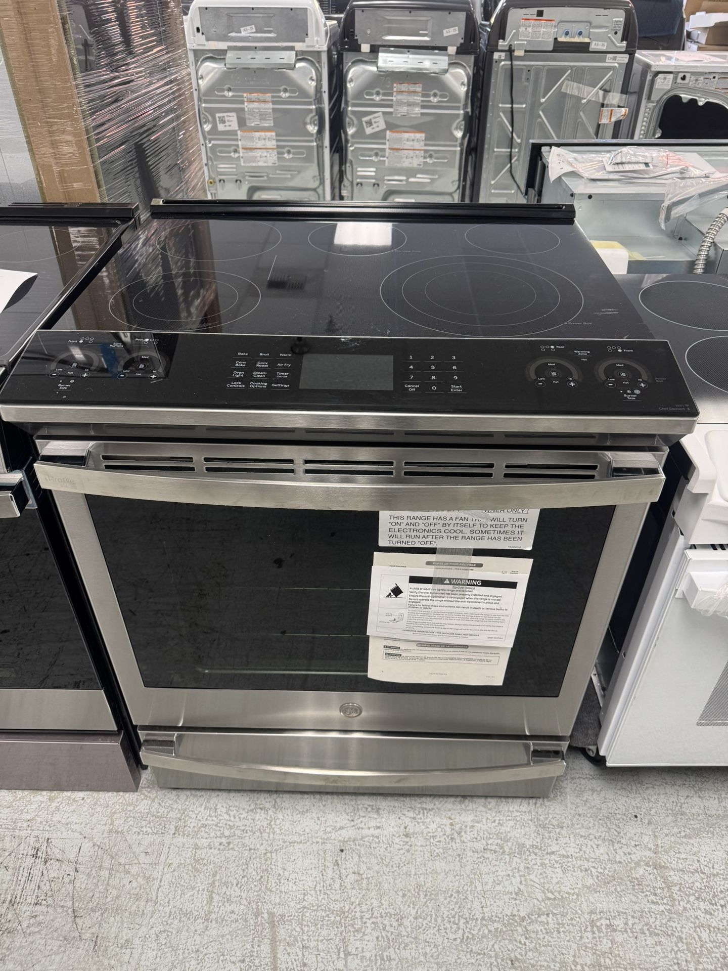 GE Profile Slide In Electric Range With Air Fly