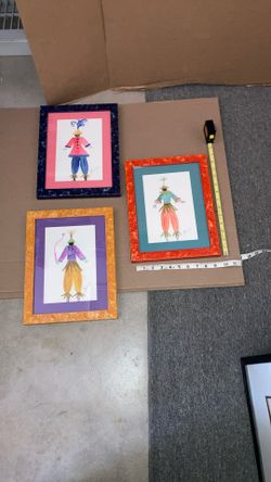 Trio Of Colorful Signed Artwork