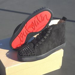 Christian Louboutin Black Ankle Boots Spikes Size 9