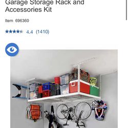 New SafeRacks 4 ft. x 8 ft. Overhead Garage Storage Rack and Accessories Kit