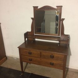 Antique Mirrored Dresser