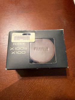 Fujifilm branded leather half case, cover and neck strap for X100 & X100s & X100t