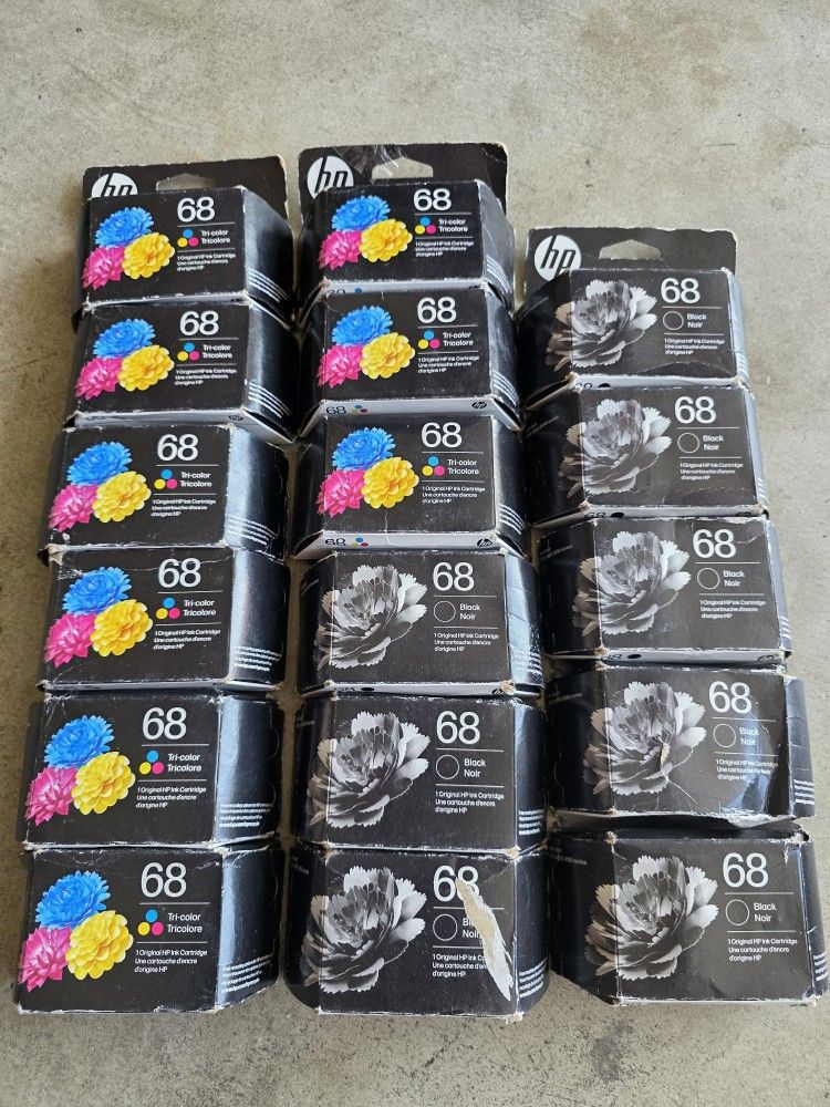 New HP 68 68xl Ink Cartridges Black Tri Color For Printer