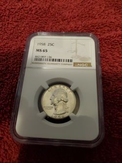 1958  25C QUARTER  MS65