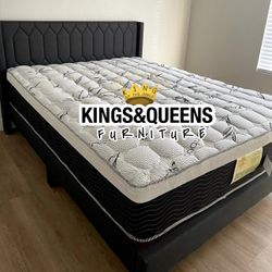New Queen Bed Frame With Mattress 
