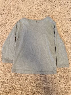 Gray Long Sleeve Hooded Shirt
