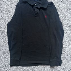 Black long sleeve Ralph Lauren polo shirt 