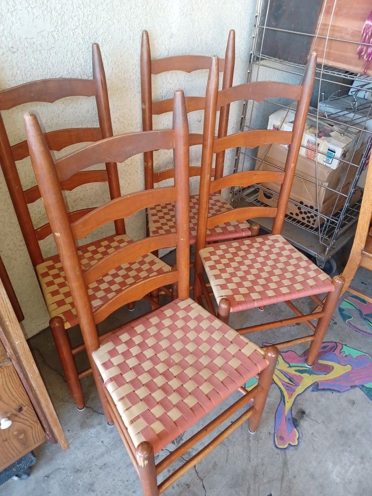 4pc Set Ladder Back Chairs