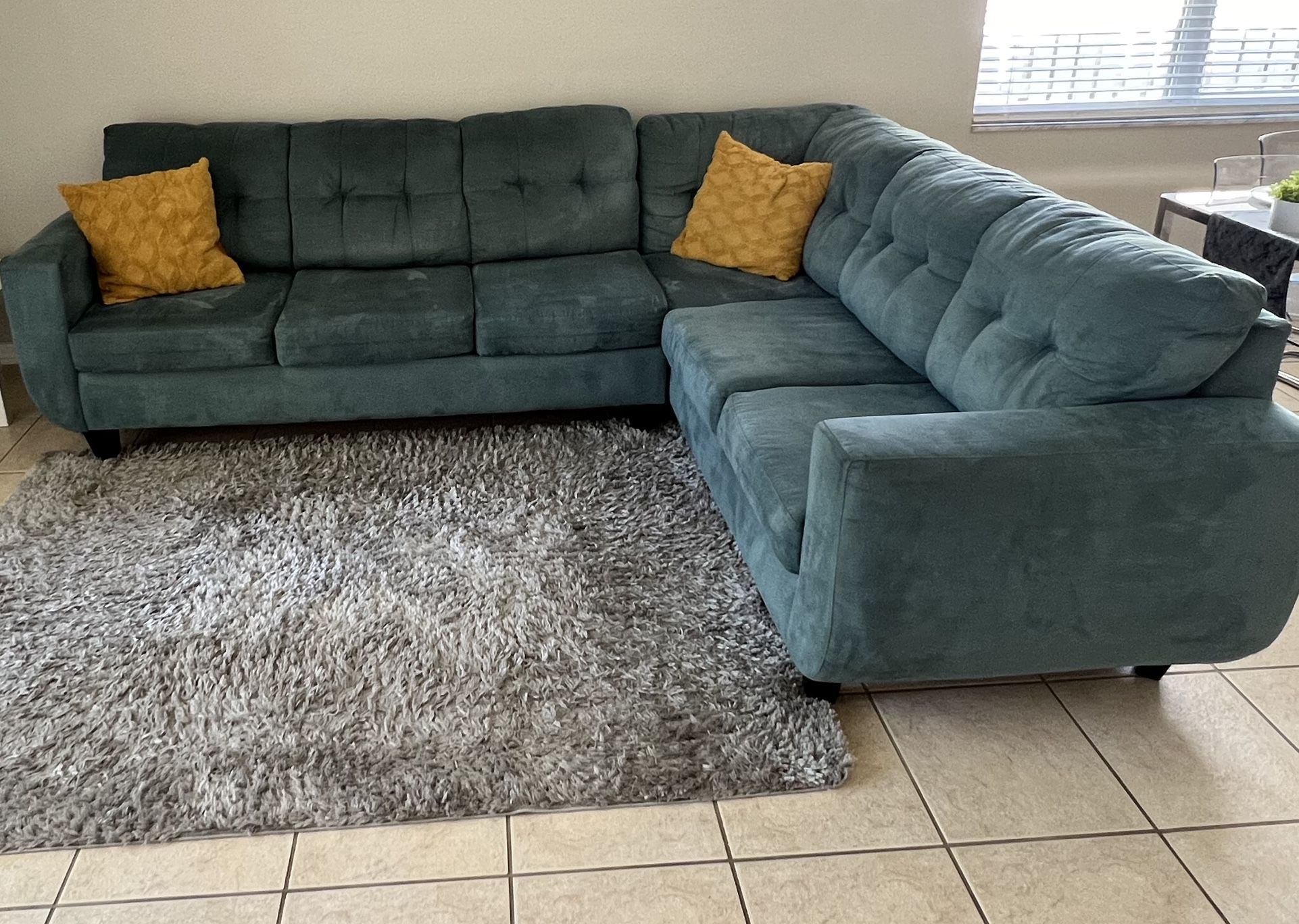 6 seater sofa / sofá de 6 plazas + Rug 