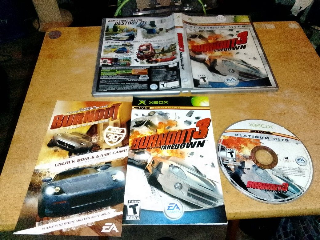Xbox Game Platinum Hits Burnout 3 Take Down