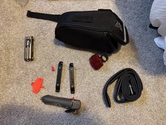 Bike Saddle Bag with Tools and Repair Accessories