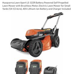 Husqvarna 21” Self Propelled 40Volt Max 7.5 Amp Lawn Mover New!!!!