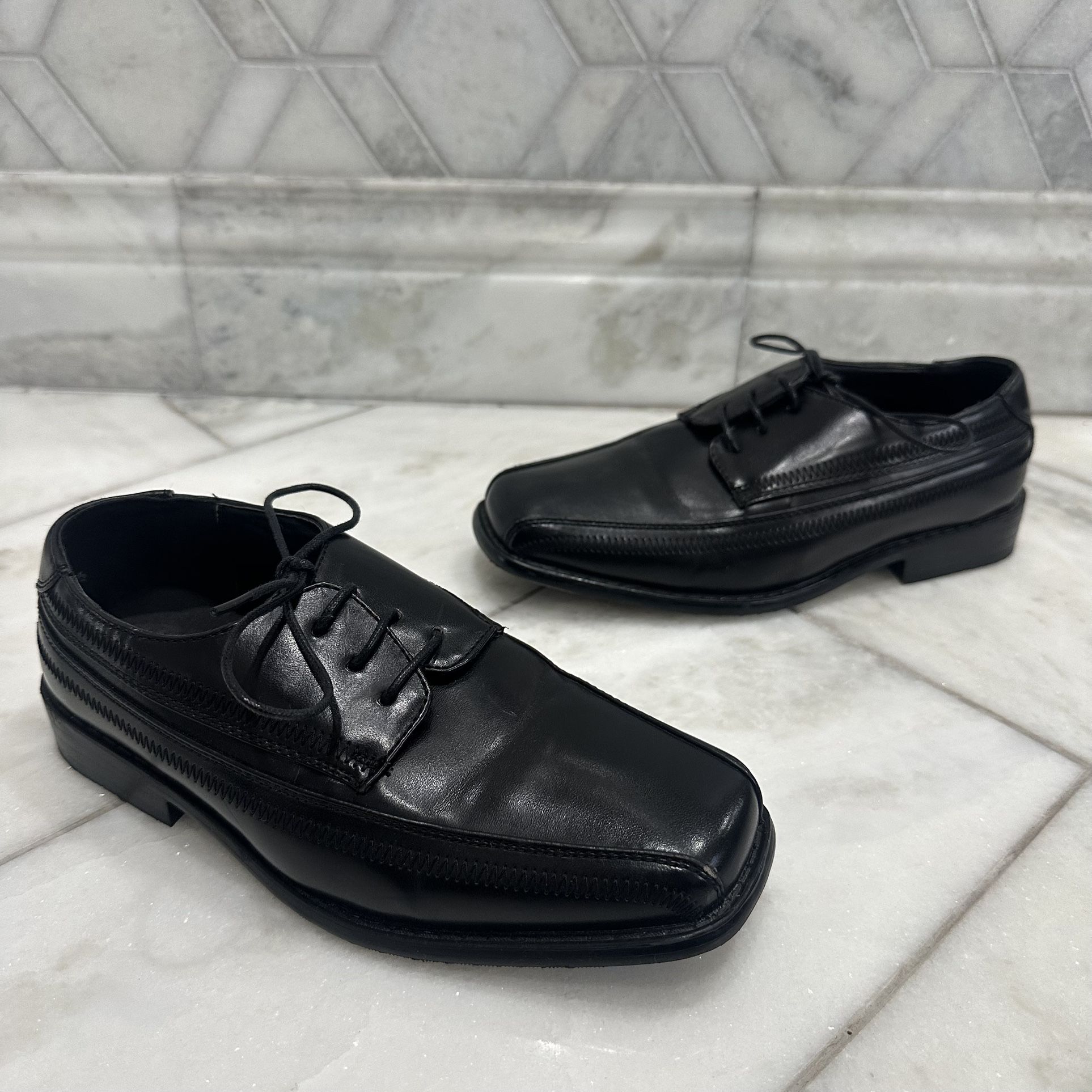Size 3 Youth Boys Black Dress Shoes