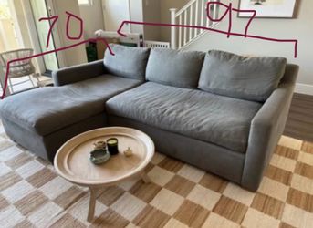 H.D. Buttercup Tiburon Sectional Sofa with Left Chaise – Gray