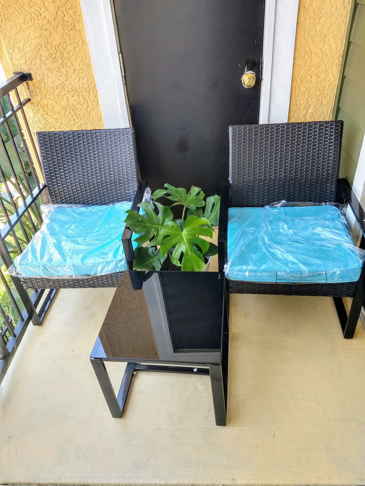 3 piece Brand New Patio Outdoor Furniture Set with Cushions!