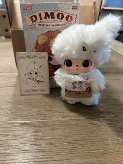 Dimoo the secret theatre club blind box series maze bunny popmart vinyl plush keychain