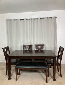 High Dining Table with Extension & 6 Chairs