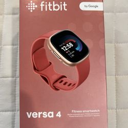 Fitbit Versa 4 Fitness Smartwatch. Pink Sand/Rose Gold