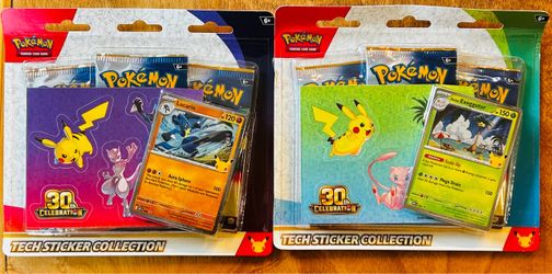 Pokémon 30th Celebration Tech Sticker Collection x2