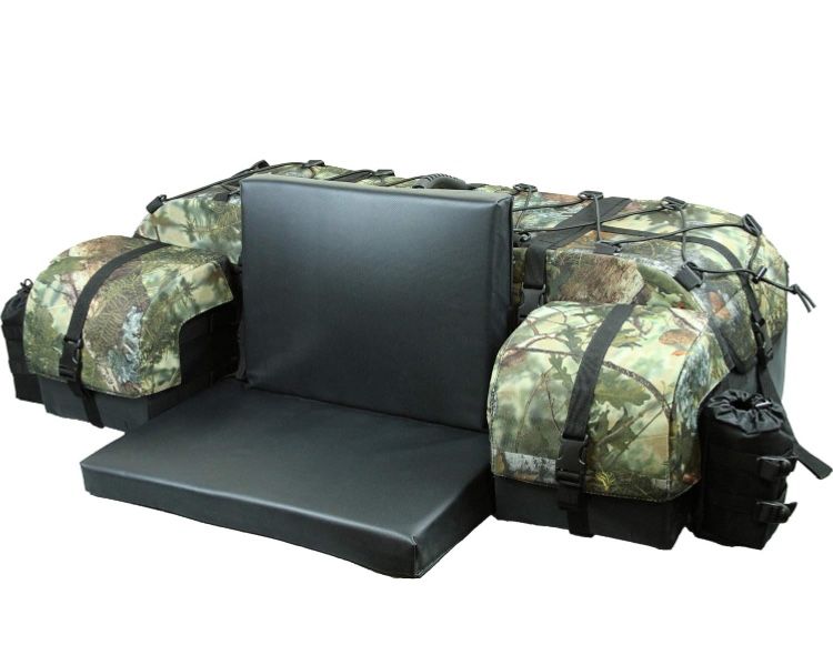 ATV TEK Arch Series Oversized Rear Rack Utility Pack Padded ATV Cargo Bag Kings Mountain Shadow Camo