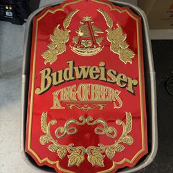 Budweiser Red Tin Good Condition Some Wear