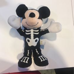 13" Disney Mickey Mouse Halloween Skeleton Animated Plush Toy Dances