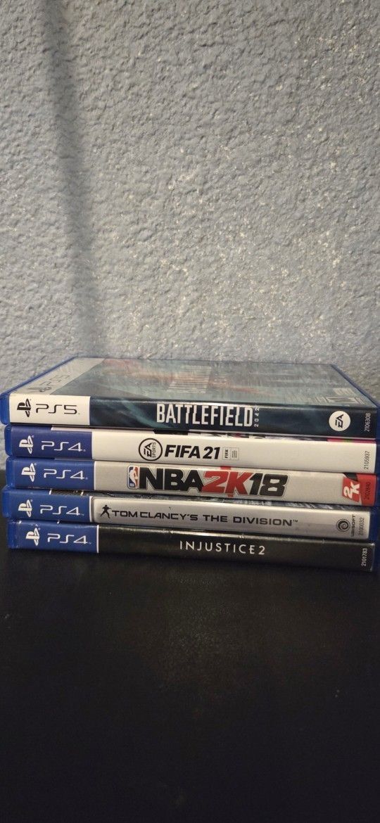 (4)PS4 Games (1)PS5 Video Game Bundle for $30