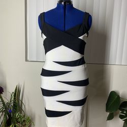cocktail dress large  party dress Black And White Dress AB Studio👗 