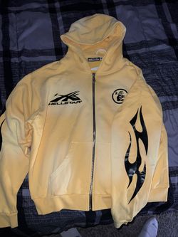 Yellow Hellstar Zip-up Hoodie
