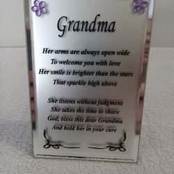 Grandma Mirror Plaque No Cracks or Chips