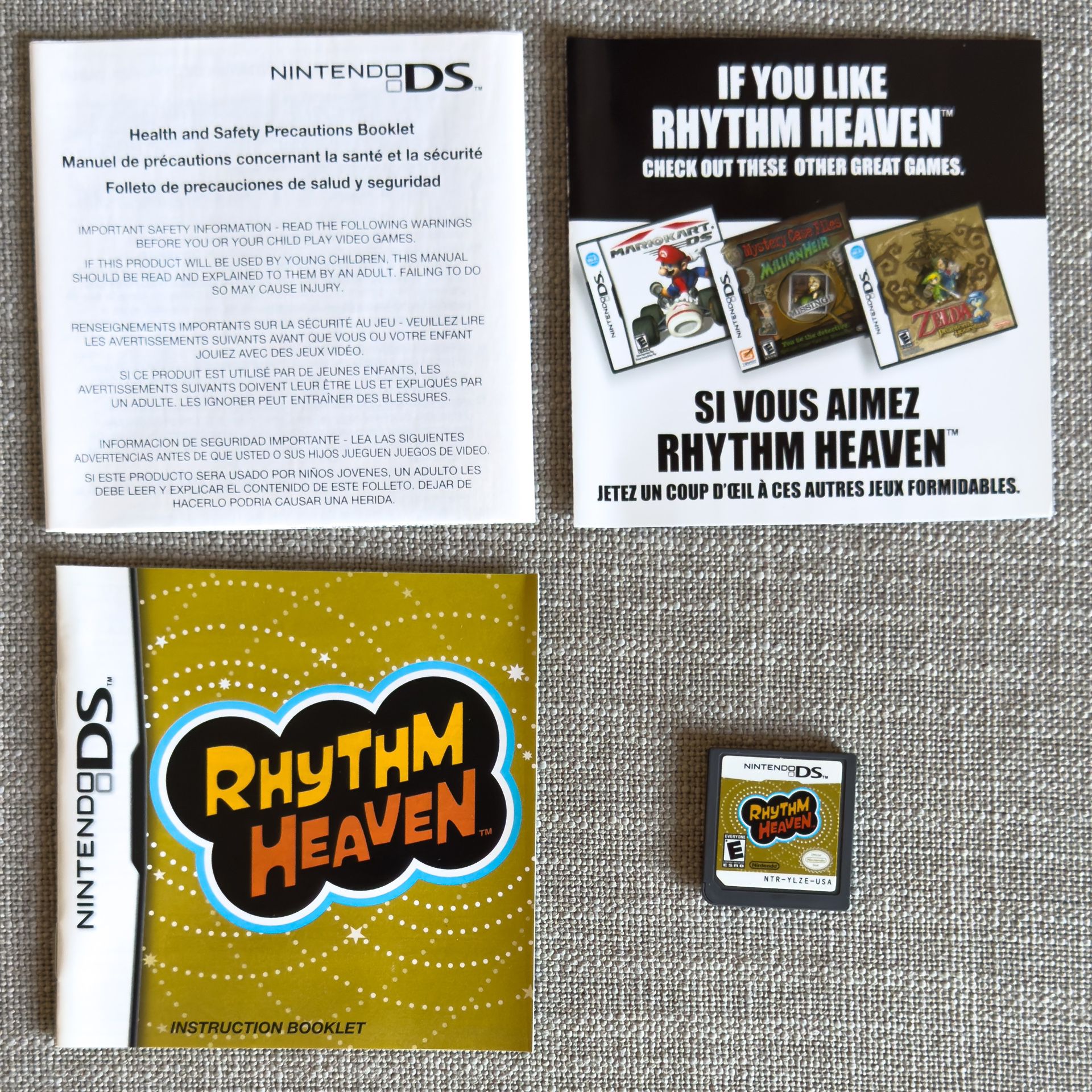 Rhythm Heaven 2009 Nintendo DS Lite 3DS CIB Complete