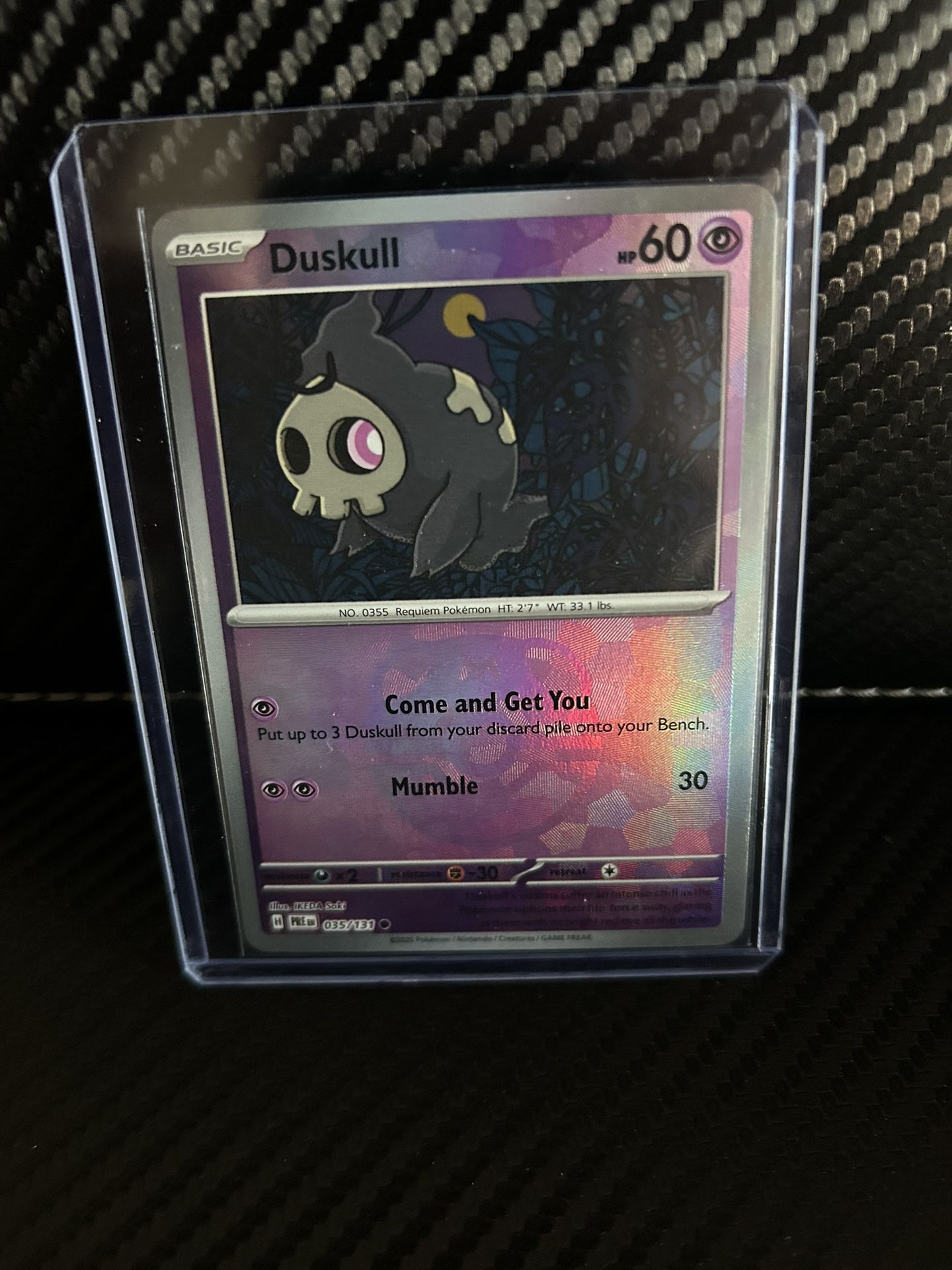 Budew (Master Ball Pattern) 035/131 Prismatic Evolutions Holo Near Mint. Freshly pulled and immediately sleeved .