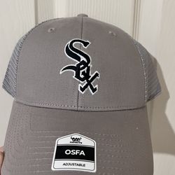 Gray White Sox Hat NEW!