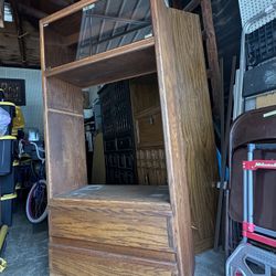 OAK MEDIA CABINET Brown 