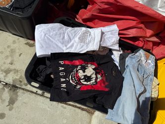 Boxes of clothes (boys, girls, women)