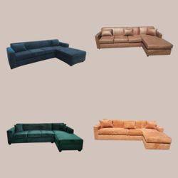Brand NEW 9x5.5ft And 7X9FT SECTIONAL CHAISE Lounge Sofas COUCHES 