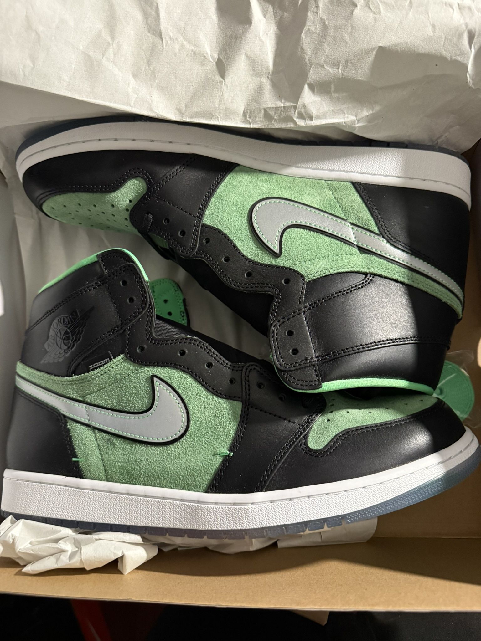 Jordan Retro 1 High Zoom Zen Green Sz 14