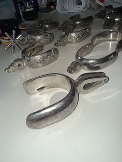 SILVER PLATED SADDLE SPURS